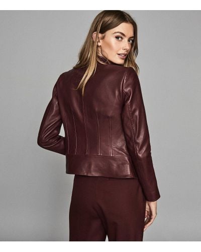 reiss allie leather jacket