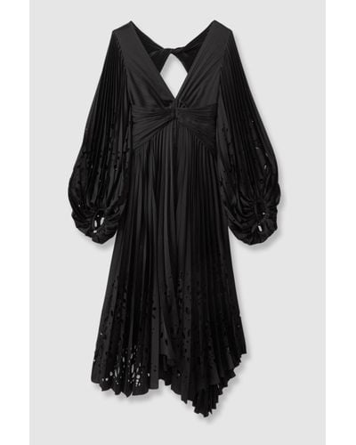 Acler Balloon Sleeve Midi Dress - Black