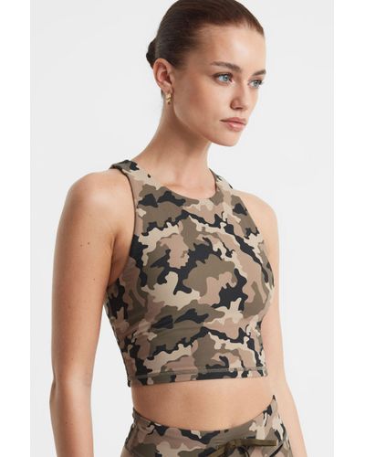 The Upside Camouflage Cropped Tank Top - Multicolour