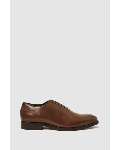 Reiss Bay - Tan Leather Whole Cut Shoes - Brown