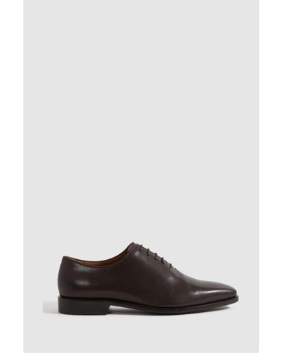 Reiss Mead - Dark Brown Leather Lace-up Shoes, Uk 8 Eu 42 - Black