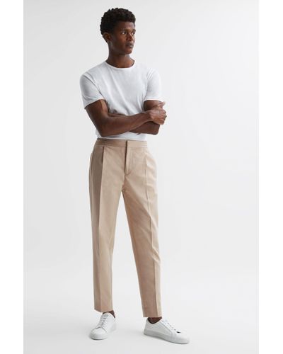 Reiss Hove - Stone Technical Elasticated Trousers - White