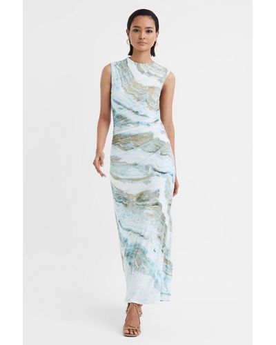 Anna Quan Printed Jersey Maxi Dress - Blue