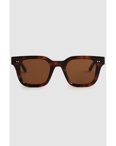 Chimi Four - Tortoise Square Frame Acetate Sunglasses, Brown