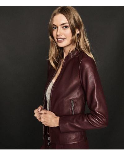 reiss allie leather jacket