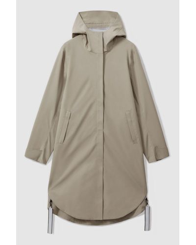 Scandinavian Edition Hooded Cape Raincoat - Natural