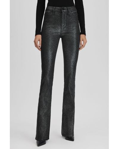 PAIGE High Sparkly Trousers - Black