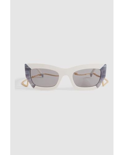 Missoni Cat Eye Chain Sunglasses - White