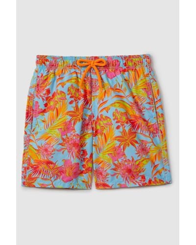 Vilebrequin Tropical Print Drawstring Swim Shorts - Multicolour
