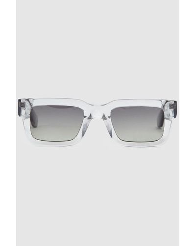 Chimi (sunglasses) Five Rectangular Frame Acetate Sunglasses - Grey
