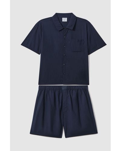 Calvin Klein Calvin Underwear Pyjama Shorts And Shirt Set - Blue