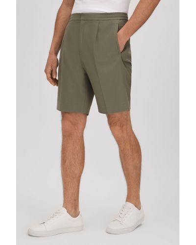 Reiss Sussex - Sage Relaxed Drawstring Shorts - Green
