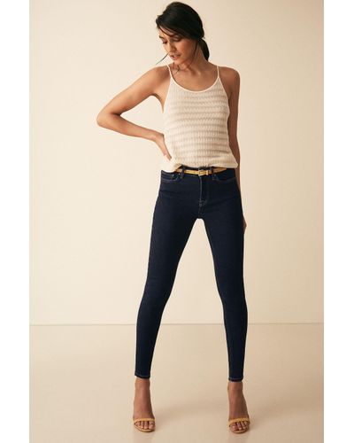 Reiss Lux - Indigo Mid Rise Skinny Jeans, Us 22 R - Blue