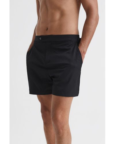 Reiss Sun - Black Side Adjuster Swim Shorts, L
