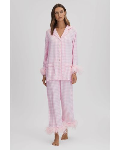 Sleeper Detachable Feather Pyjama Set - Pink