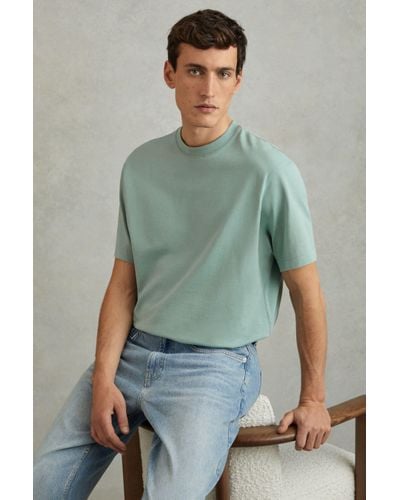 Reiss Tate - Canton Green Oversized Garment Dye T-shirt