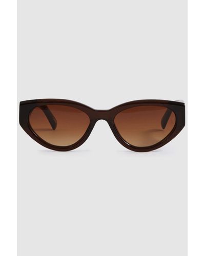 Chimi (sunglasses) - Acetate Cat Eye Sunglasses - Brown