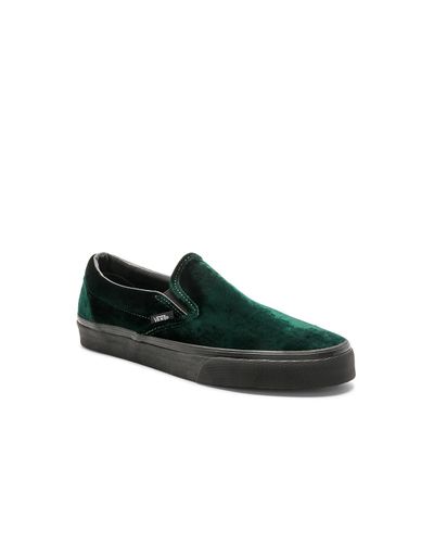 black velvet vans slip ons