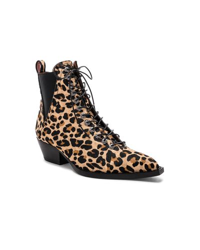 coach leopard booties