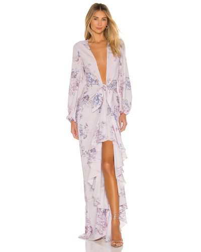 michael costello purple dress