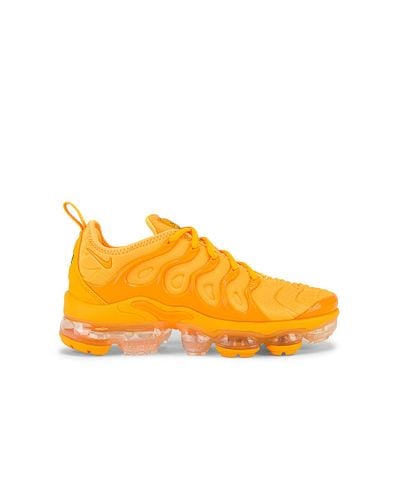 nike air vapormax plus orange and yellow