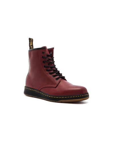 dr martens newton boots cherry red