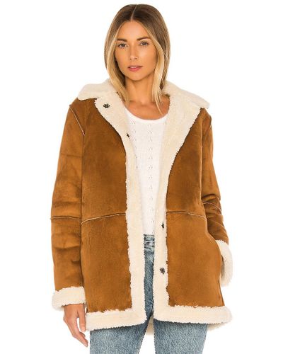 suede sherpa jacket women's
