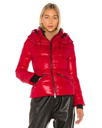 Mackage Synthetic Madalyn Puffer Jacket in Red | Lyst