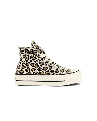 converse chuck taylor all star archive leopard print platform