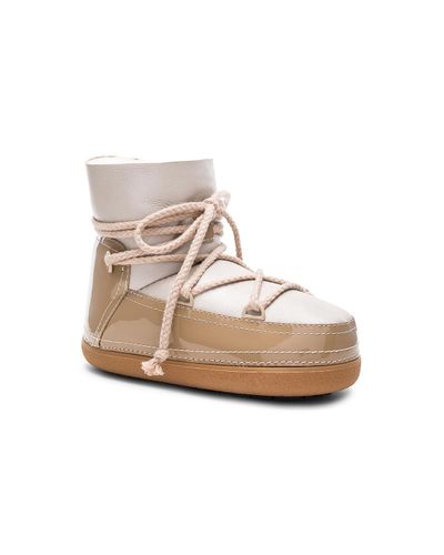 inuikii gloss leather sneaker boots