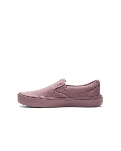 mauve slip on vans