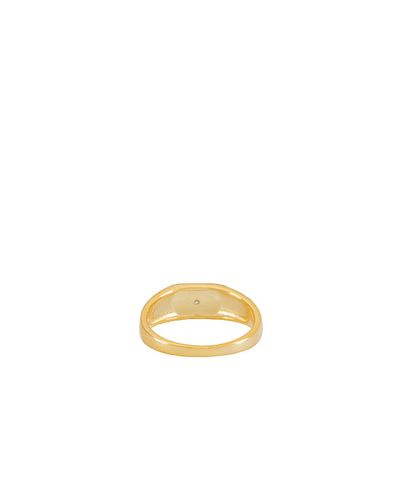 Shashi Vega Signet Ring in Gold (Metallic) - Lyst