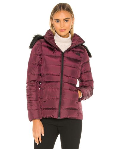 north face gotham red