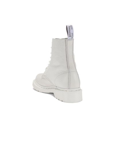 dr martens 1460 mono boot white smooth