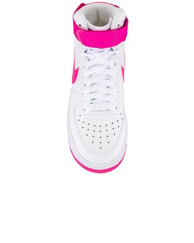 white and pink air force 1 high tops