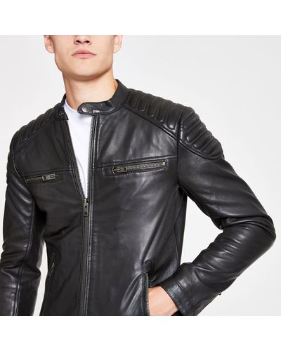 leather jackets in river island