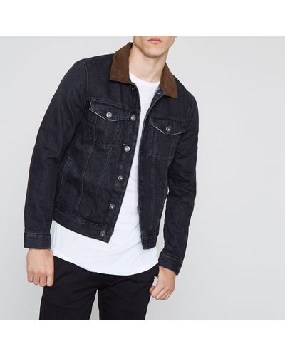 black suede denim jacket