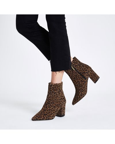 wide fit leopard boots