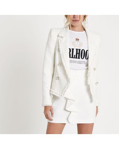 white jacket river island