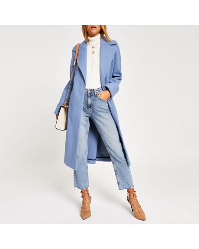 blue longline jacket