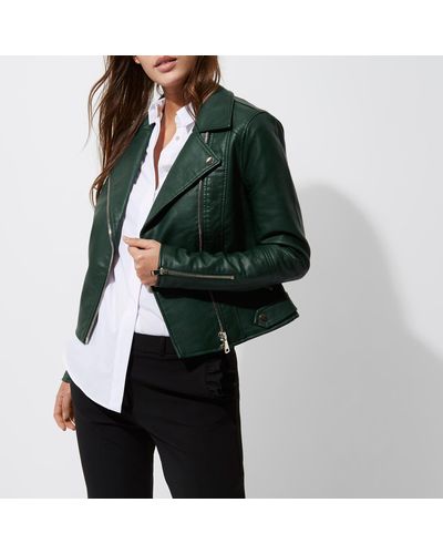 hunter green moto jacket