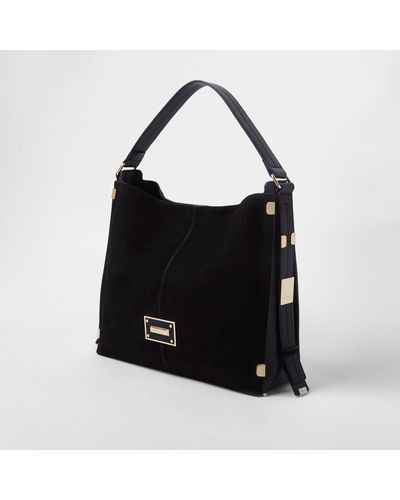 river island grey tab side slouch bag