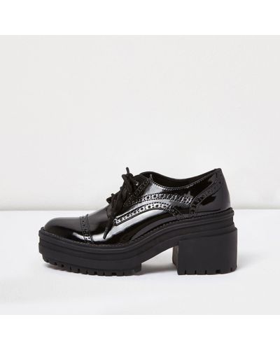 chunky heeled brogues