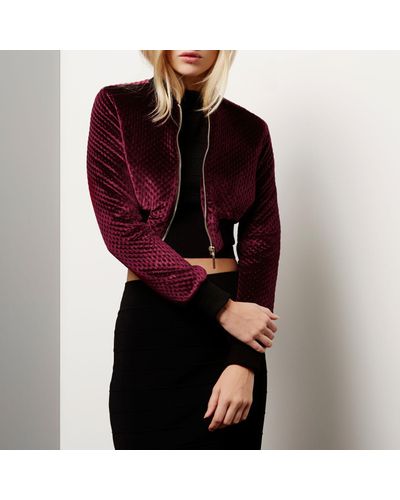 burgundy crop jacket