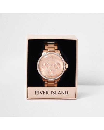 river island silver watch