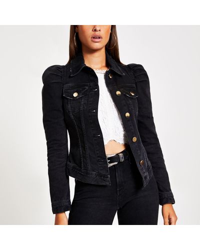 denim jacket puffy shoulders