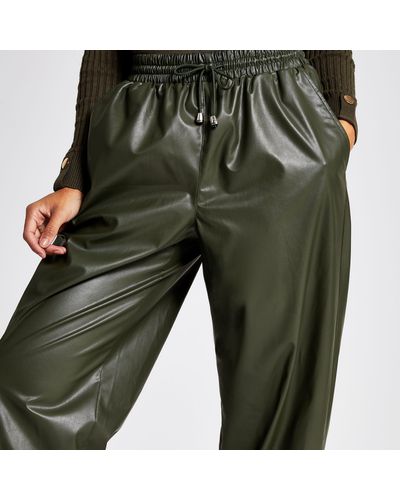River island leather joggers Clearance