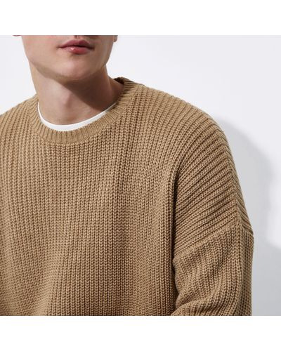 brown fisherman sweater