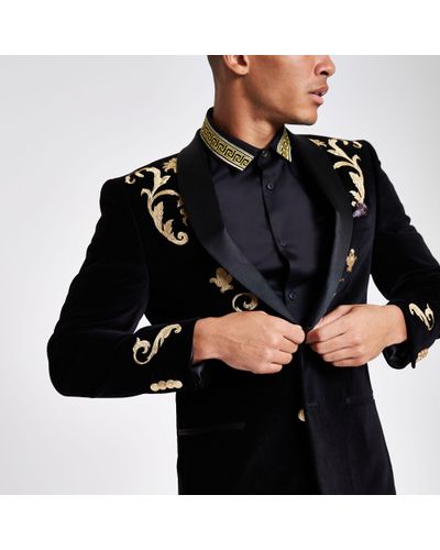 River island regal velvet blazer Clearance