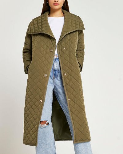 khaki longline jacket
